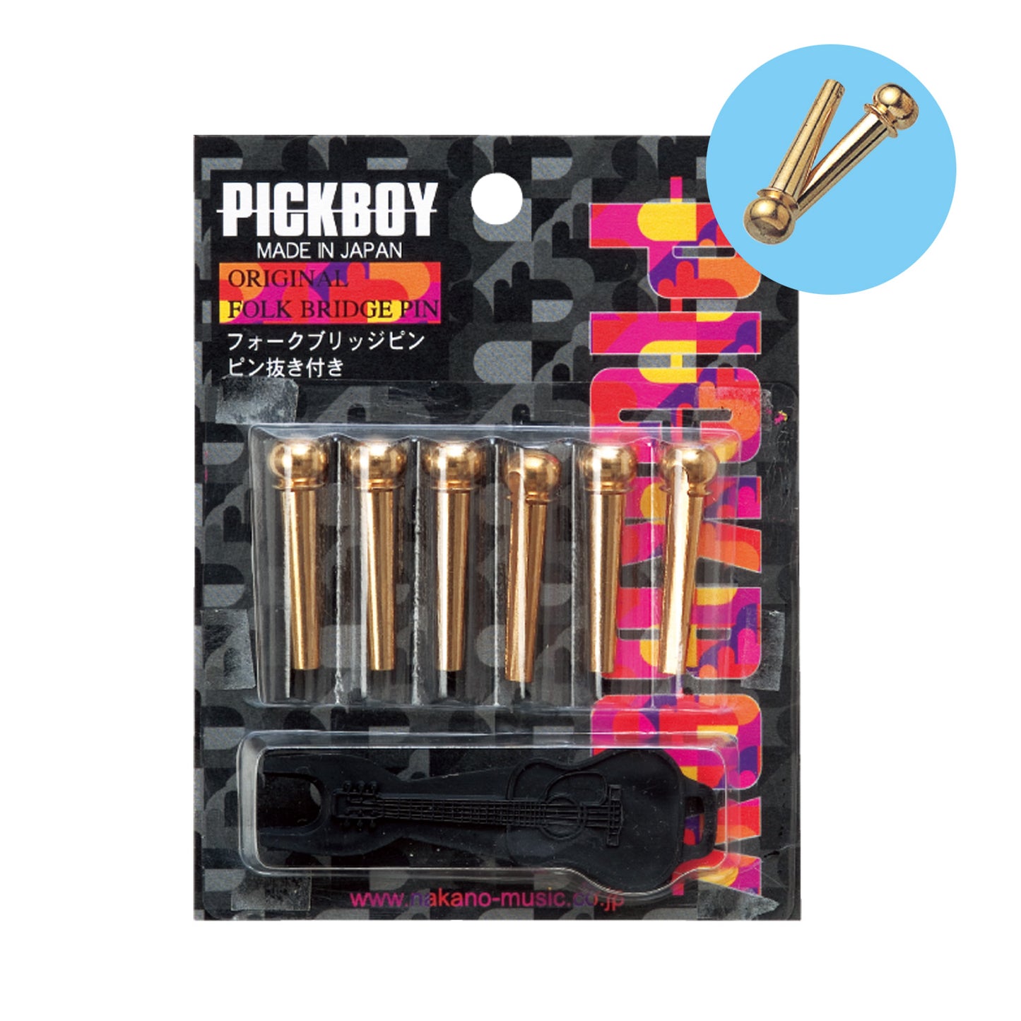 PICKBOY | Pasador de puente de latón (con capa de pasador)