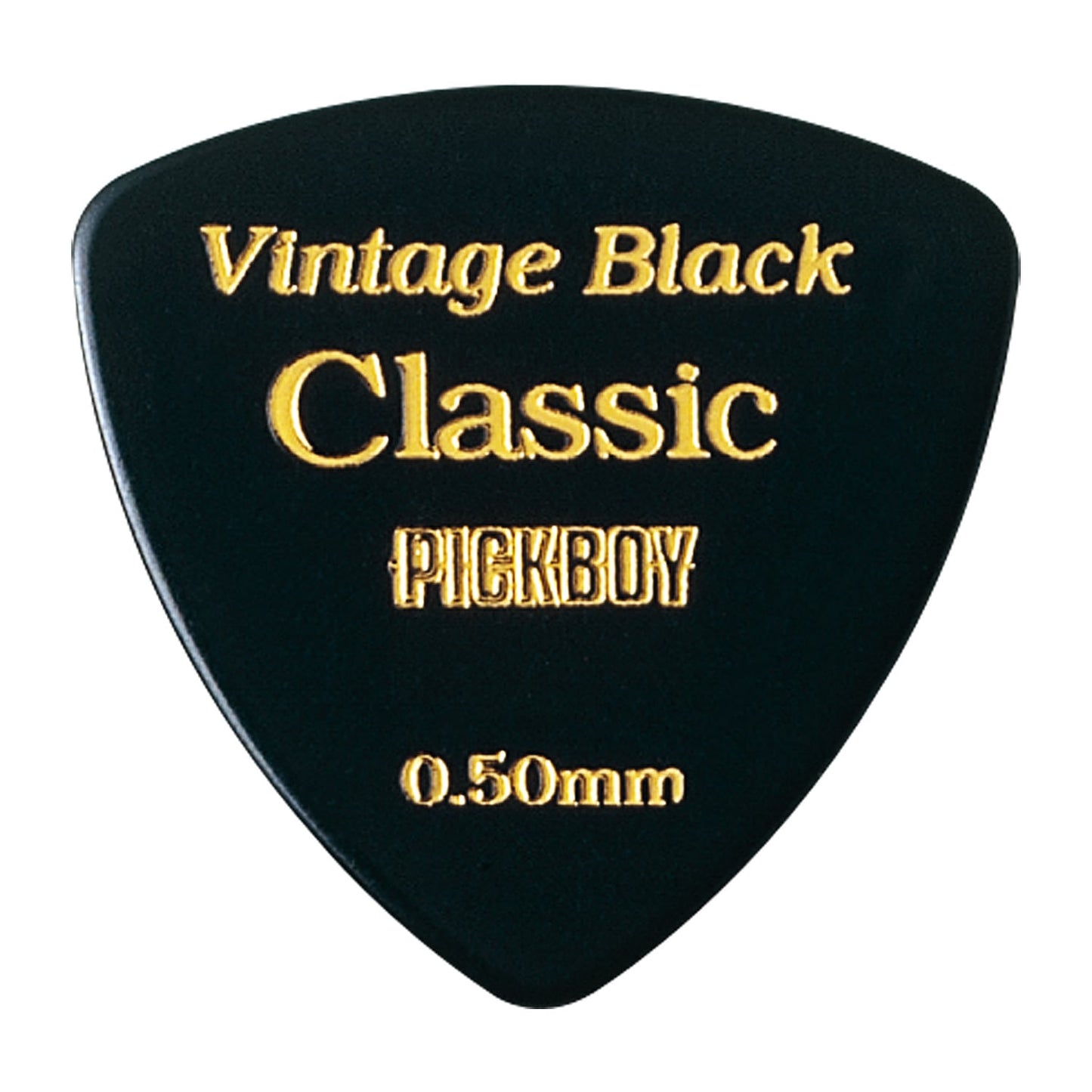 PICKBOY GP-04BL VINTAGE CLASSIC SCHWARZE Dreieckige Gitarrenplektren aus Zelluloid (10 Stück)