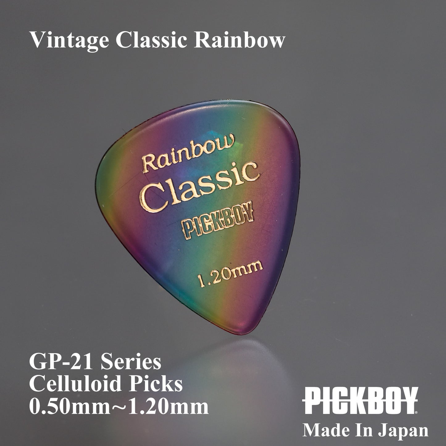 VINTAGE CLASSIC RAINBOW | Teardrop | Material: Celluloid | Color: Rainbow | Pack of 10