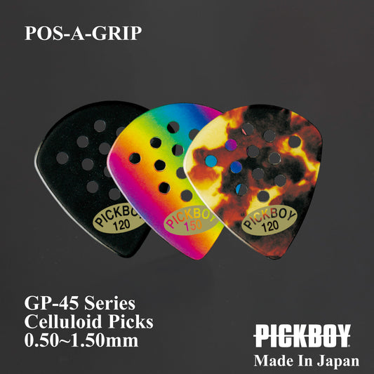 POS-A-GRIP | Jazz | Material: Celluloid | Color: Black/Rainbow/Tortoiseshell | Pack of 10
