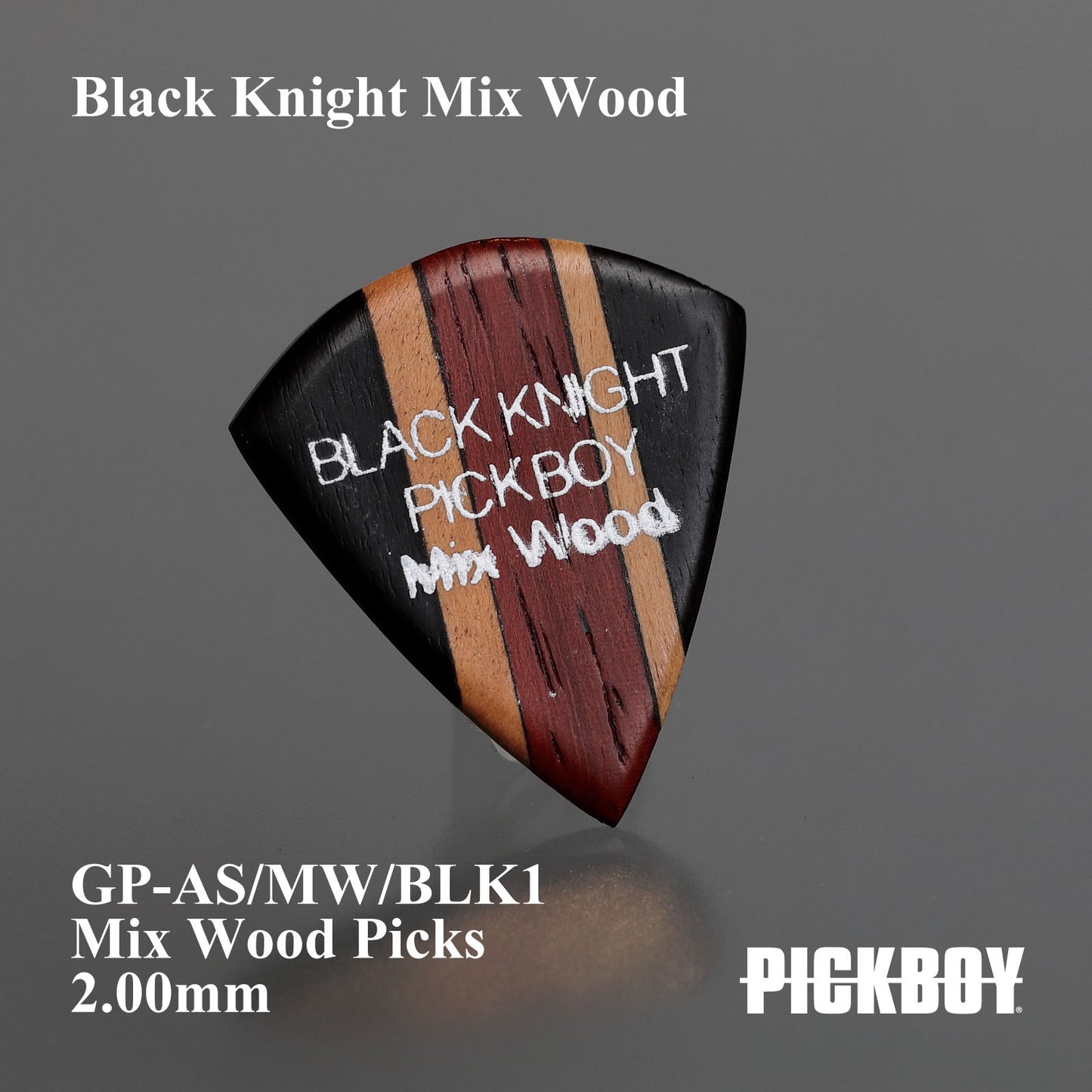 BLACK KNIGHT Mix Wood | Teardrop | 素材:ミックウッド(エボニー/ハルドゥ/アフリカンパドック) | 色:ミックウッド | 各:1枚入り