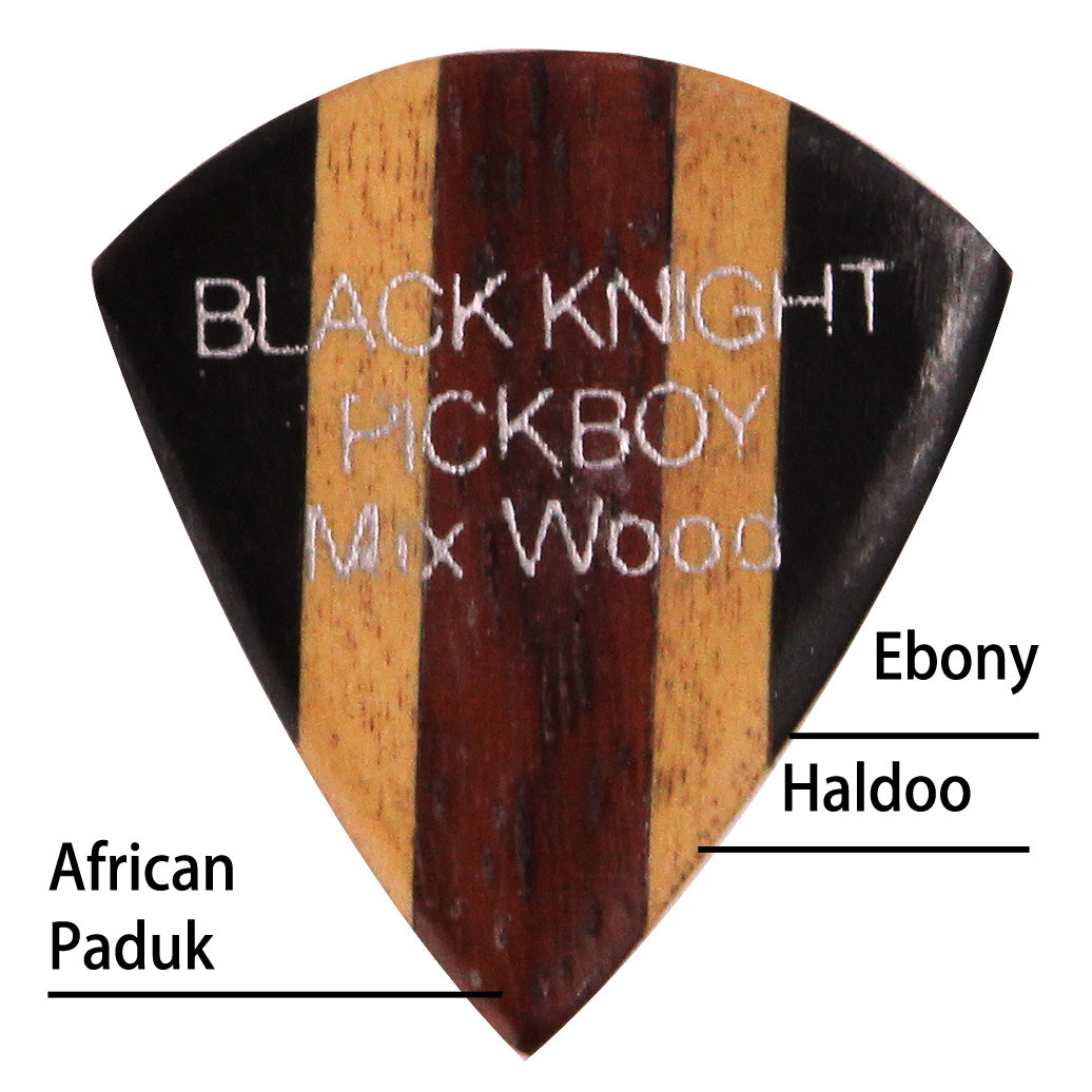 BLACK KNIGHT Mix Wood | Teardrop | 素材:ミックウッド(エボニー/ハルドゥ/アフリカンパドック) | 色:ミックウッド | 各:1枚入り