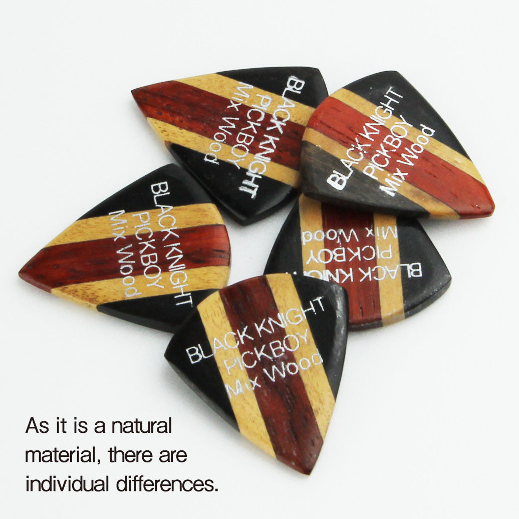 BLACK KNIGHT Mix Wood | Teardrop | 素材:ミックウッド(エボニー/ハルドゥ/アフリカンパドック) | 色:ミックウッド | 各:1枚入り