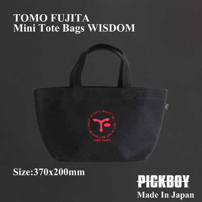 トモ藤田 ミニトートバッグ WISDOM |サイズ：370x200mm／底マチサイズ：240x140mm