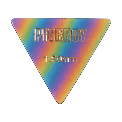 Bassplektrum Regenbogen | Dreieck | Material: Zelluloid | Farbe: Regenbogen | 10er-Pack