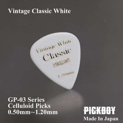 VINTAGE CLASSIC WHITE | Teardrop | 素材：セルロイド | 色：ホワイト | 10枚入り