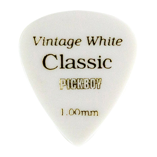 PICKBOY GP-03 VINTAGE CLASSIC WHITE セルロイド ティアドロップ ギターピック 10枚セット