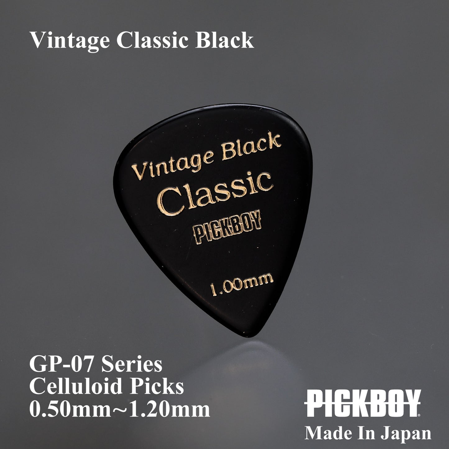 VINTAGE CLASSIC BLACK | Teardrop | 素材：セルロイド | 色：ブラック | 10枚入り