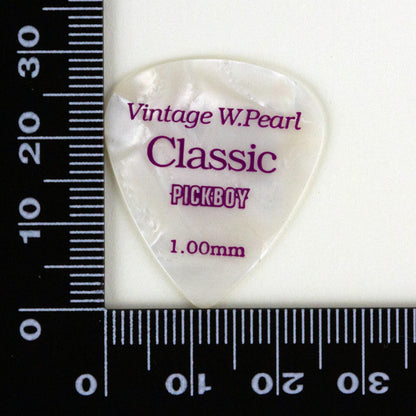 VINTAGE CLASSIC WHITE PEARL | Lacrima | Materiale: Celluloide | Colore: Bianco Perla | Confezione da 10