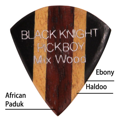 BLACK KNIGHT Mix Bois | Larme | Matériau : Bois mélangé (ébène/haldoo/paduk africain) | Couleur : Mix Bois | Chaque : 1 pièce