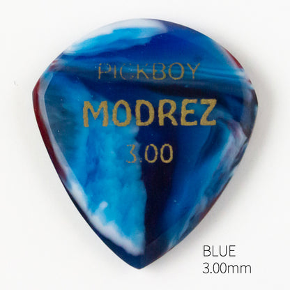 MODREZ PICK | Teardrop | 素材：レジン（アクリル系樹脂） | 色：ターコイズ/クリア/ブルー | 2枚入り