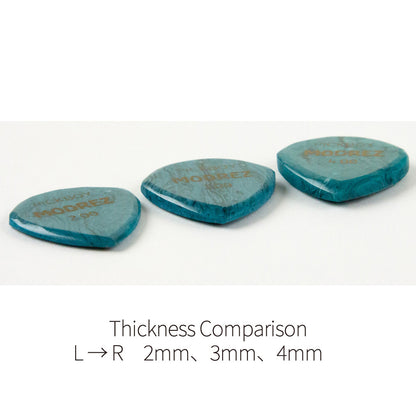 MODREZ PICK | Teardrop | 素材：レジン（アクリル系樹脂） | 色：ターコイズ/クリア/ブルー | 2枚入り