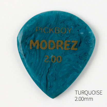 MODREZ PICK | Teardrop | 素材：レジン（アクリル系樹脂） | 色：ターコイズ/クリア/ブルー | 2枚入り