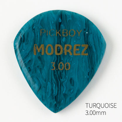 MODREZ PICK | Teardrop | 素材：レジン（アクリル系樹脂） | 色：ターコイズ/クリア/ブルー | 2枚入り