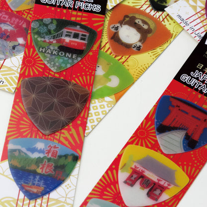 おみやげギターピック3 枚セット | Standard&Teardrop | 素材：ポリアセタール/セルテックス | Japanese Landscape Edition | 3枚入り