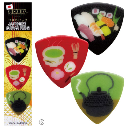 おみやげギターピック3 枚セット | Standard&Teardrop | 素材：ポリアセタール/セルテックス | Japanese Landscape Edition | 3枚入り