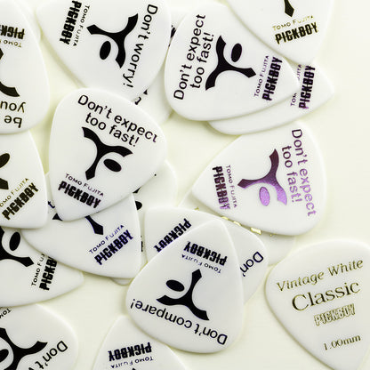 Médiators Signature Wisdom de TOMO FUJITA (Édition limitée USA) | Forme goutte | Matériau : Celluloïd | Lot de 20