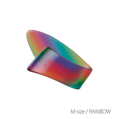 DAUMENPLEKTRUM | Größe:M-Größe, XL-Größe (weiß) | Material: Zelluloid | Farben: Elfenbein, Schwarz, Regenbogen, Schildpatt, Weiß | Jede Packung enthält 5