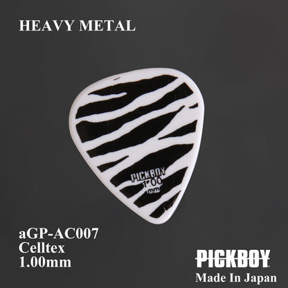 PICKBOY Archive Series ヘビーメタル（ゼブラ） | Teardrop | 素材：セルテックス | 色：ホワイト | 10枚入り
