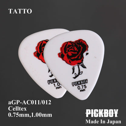 PICKBOY Archive Series タトゥー（薔薇） | Teardrop | 素材：セルテックス | 色：ホワイト | 10枚入り