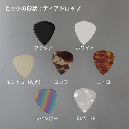 イージーネームオーダー（セルロイドピック・50枚/箔押しプリント）カスタムメイドピック