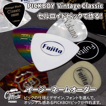 イージーネームオーダー（セルロイドピック・50枚/箔押しプリント）カスタムメイドピック