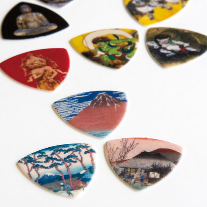 おみやげギターピック3 枚セット | Standard&Teardrop | 素材：ポリアセタール/セルテックス | Japanese Landscape Edition | 3枚入り