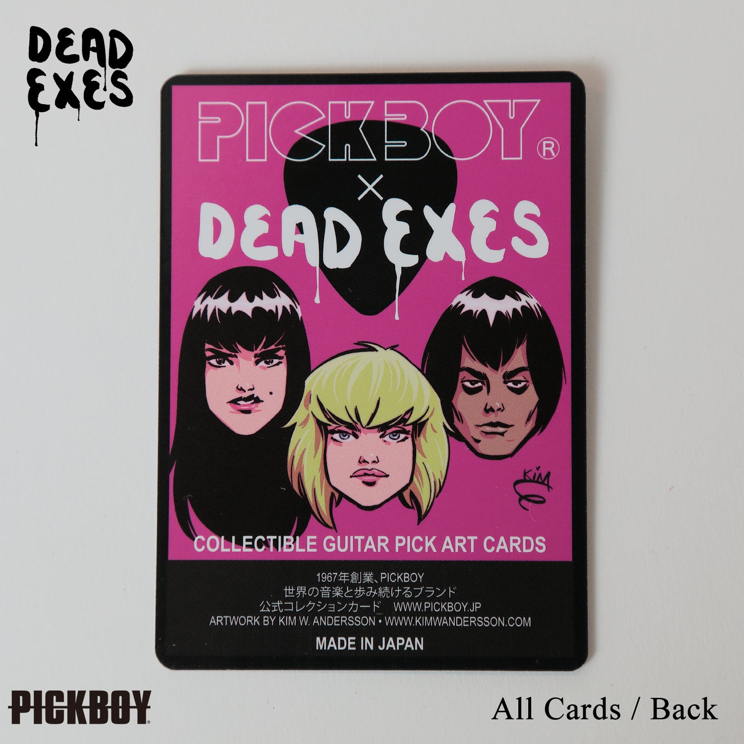 コレクティブル ギターピック アートカード “DEAD EXES”｜PICKBOY