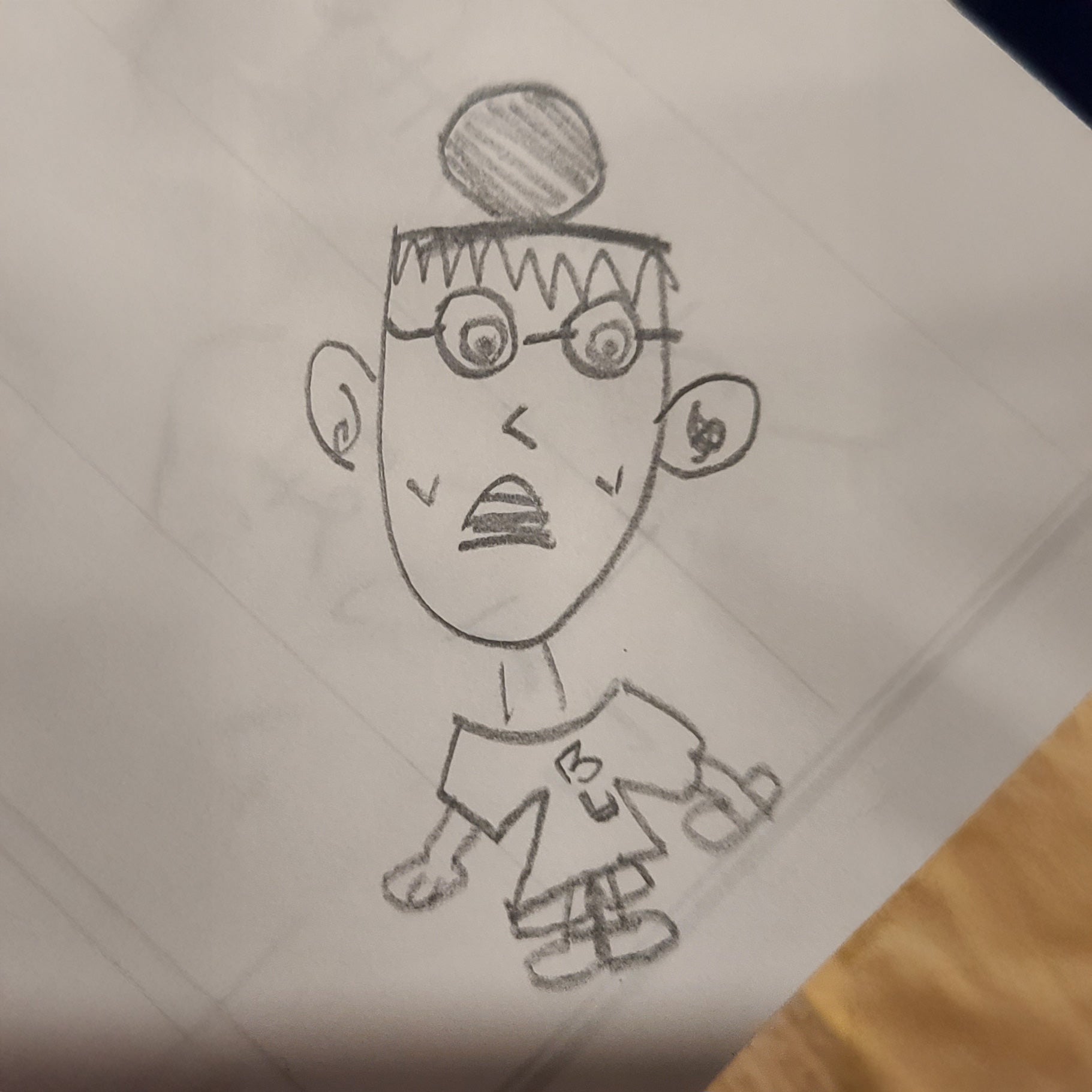 ① 鉛筆で描いた原稿